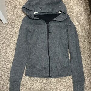 Lululemon Gray Scuba- Like new. Worn once